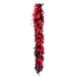 -BOA PLUMA ROJA Y NEGRA 50 GR
