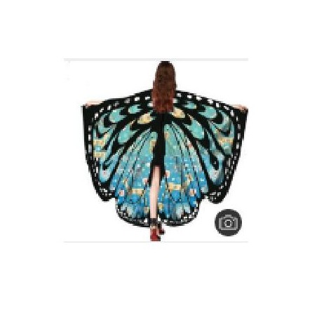 ALAS DE MARIPOSA DE COLORES AZUL TURQUESA Y DIBUJOS