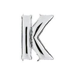 -GLOBO LETRA "K" PLATA-ORO