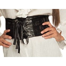 -CORSET BROCADO NEGRO M-L