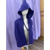 CAPA POLAR CON CAPUCHA MORADA T XS