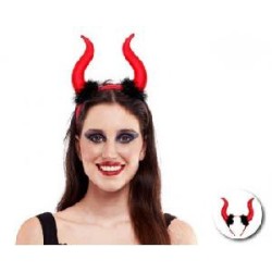 -DIADEMA DEMONIO METALIZADO