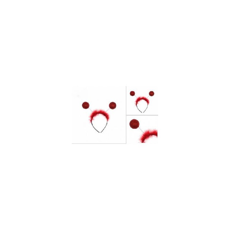 -DIADEMA BOLAS ROJAS MARIQUITA