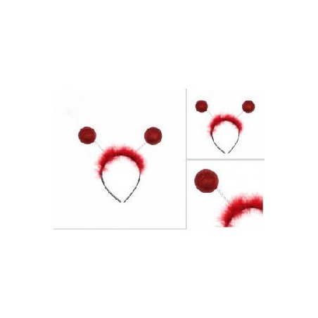 -DIADEMA BOLAS ROJAS MARIQUITA