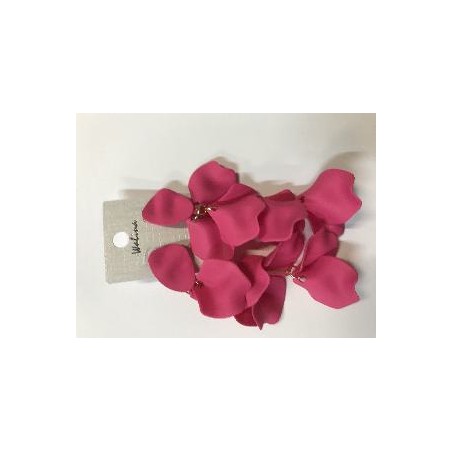 PENDIENTE HOJAS FUCSIA