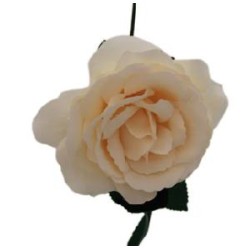 FLOR FLAMENCA CERRADA BLANCO ROTO