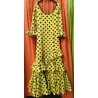 -VESTIDO PODERIO AMARILLO LUNAR EURO NEGRO 40