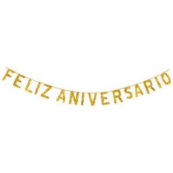 -GUIRNALDA FELIZ ANIVERSARIO ORO