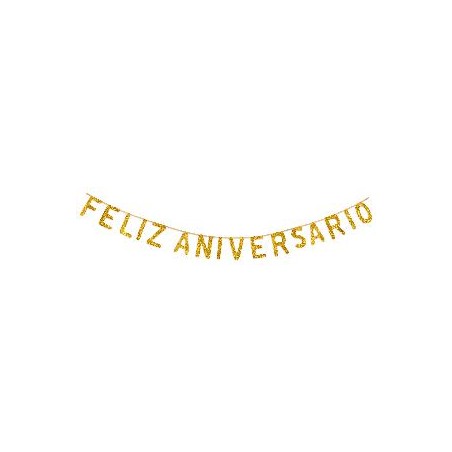-GUIRNALDA FELIZ ANIVERSARIO ORO
