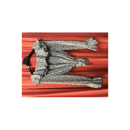 CAMISA FLAMENCO MOTAS GRIS NEGRO T-42