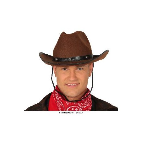 SOMBRERO VAQUERO FIELTRO MARRON