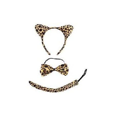 CONJUNTO DIADEMA PAJARITA Y RABO TIGRE