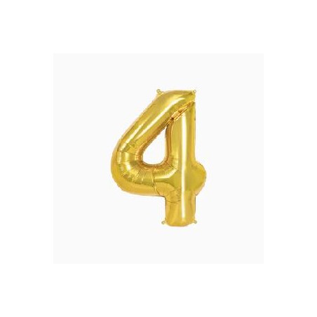 -GLOBO FOIL ORO METALIZADO Nº 4