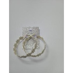 PENDIENTES ARO METAL BLANCO