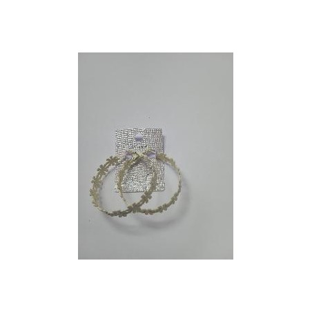 PENDIENTES ARO METAL BLANCO