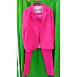 -DISFRAZ TRAJE COMPLETO DE MUJER FUCSIA M