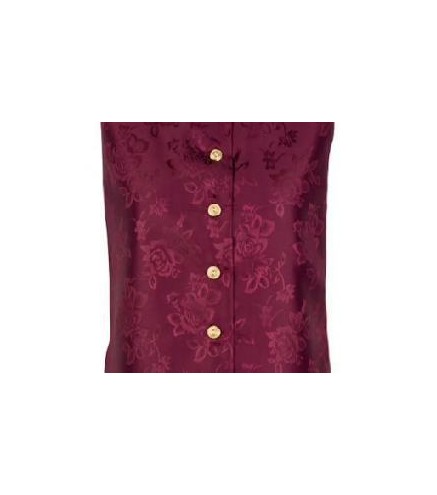 CHALECO BROCADO GRANATE T-XL