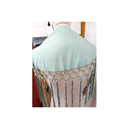 MANTON FLECOS CRESPON VERDE MENTA INFANTIL