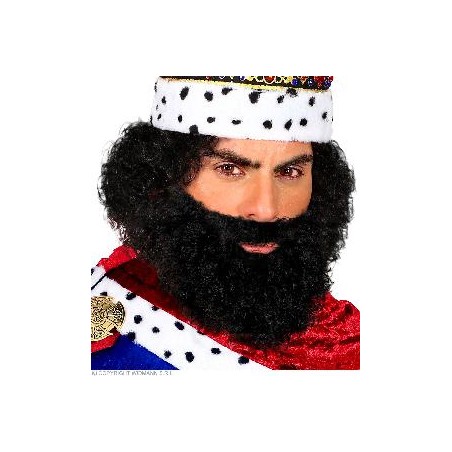 -BARBA CON BIGOTE RIZADA Y NEGRA