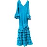 -VESTIDO NARDO VOLANTES TURQUESA 34