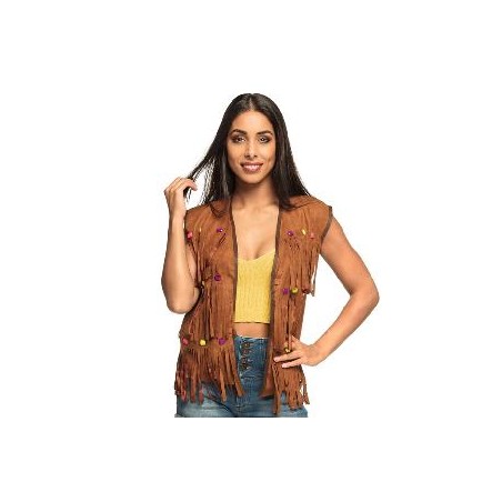 -CHALECO MUJER HIPIE M-L