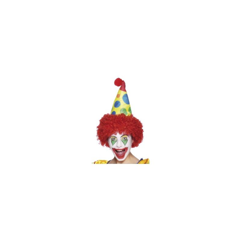 -SOMBRERO DE PAYASO CON PELUCA