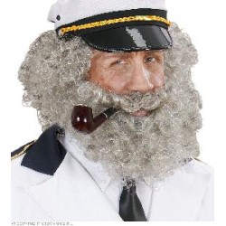 -PELUCA Y BARBA RIZADA GRIS