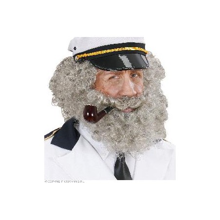 -PELUCA Y BARBA RIZADA GRIS