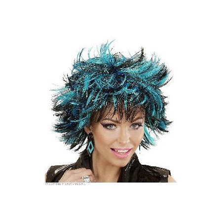 -PELUCA STEAMY AZUL Y NEGRO CORTA