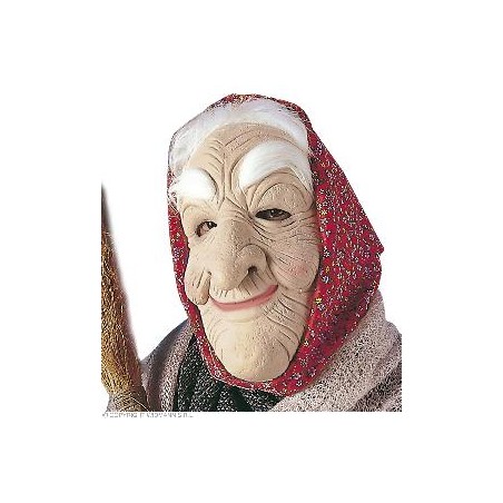 -MASCARA VIEJA BRUJA CON PELO Y PAÑUELO