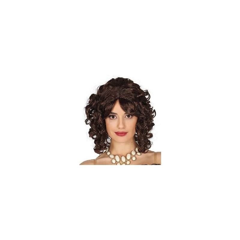 -PELUCA CASTAÑA RIZADA