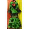 -VESTIDO FLAMENCO HUELVA VERDE ANDALUCIA 44