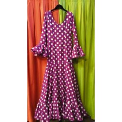 -VESTIDO FLAMENCO GLORIA BUGANVILLA LUNAR BLANCO 40