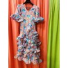 -VESTIDO ALCAZAR SALMON ESTAMPADO FLORES ROSAS AZULES 30