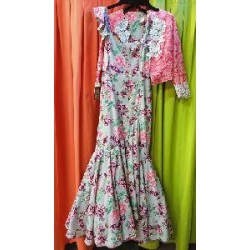 -VESTIDO ESPERANZA ESTAMPADO FLORES CON CHAQUETILLA A JUEGO 42