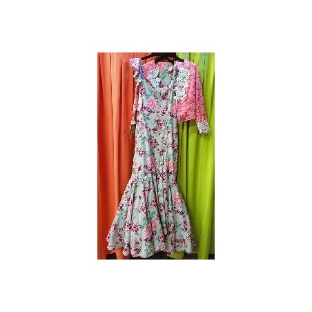 -VESTIDO ESPERANZA ESTAMPADO FLORES CON CHAQUETILLA A JUEGO 42
