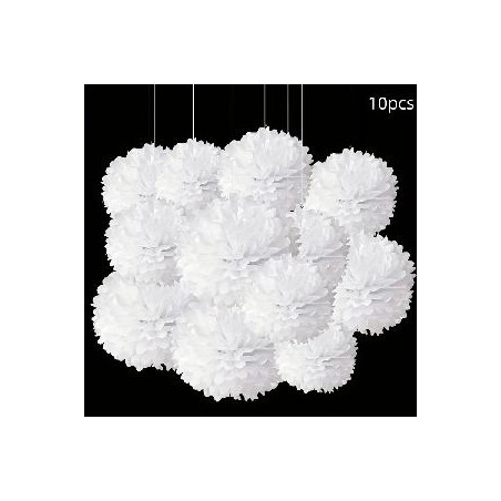 -POM POM PAPEL BLANCO