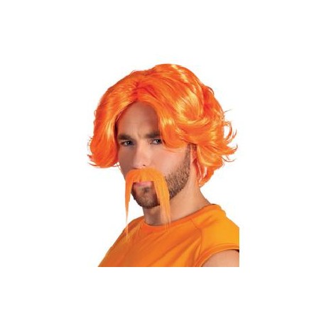 PELUCA Y BIGOTE NARANJA