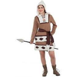 -DISFRAZ ESQUIMAL MARRON MUJER 42