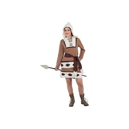 -DISFRAZ ESQUIMAL MARRON MUJER 42