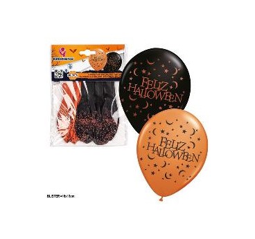 -GLOBOS HALLOWEEN 6 PIEZAS