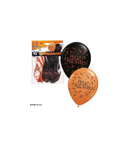 -GLOBOS HALLOWEEN 6 PIEZAS