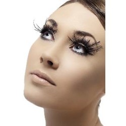 -PESTAÑAS CON PENACHOS DE PLUMAS