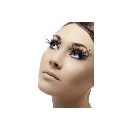 -PESTAÑAS CON PENACHOS DE PLUMAS