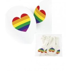 -SET GLOBO CORAZON ARCOIRIS 90 CM