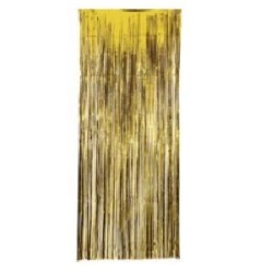 -CORTINA METALIZADA DORADA 2.4M