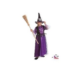 -DISFRAZ BRUJA MORADA 6 -7 AÑOS