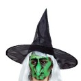 -SOMBRERO BRUJA NEGRO Y VERDE
