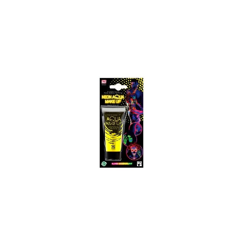 -MAQUILLAJE AQUA NEON AMARILLO - TUBO 30 ML
