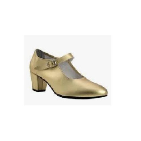 -ZAPATO FLAMENCO POLIPIEL HEBILLA ORO 36